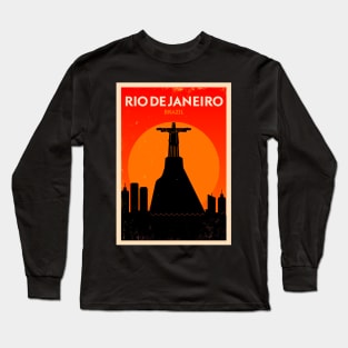 Rio De Janeiro Poster Design Long Sleeve T-Shirt